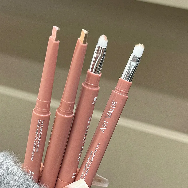 ART VALUE Two-tone Paste Lying Silkworm Pen Under Eye Liner Brighten Shadow Pencil Makeup Nude Pink Beige Eyeliner Contouring — image 6