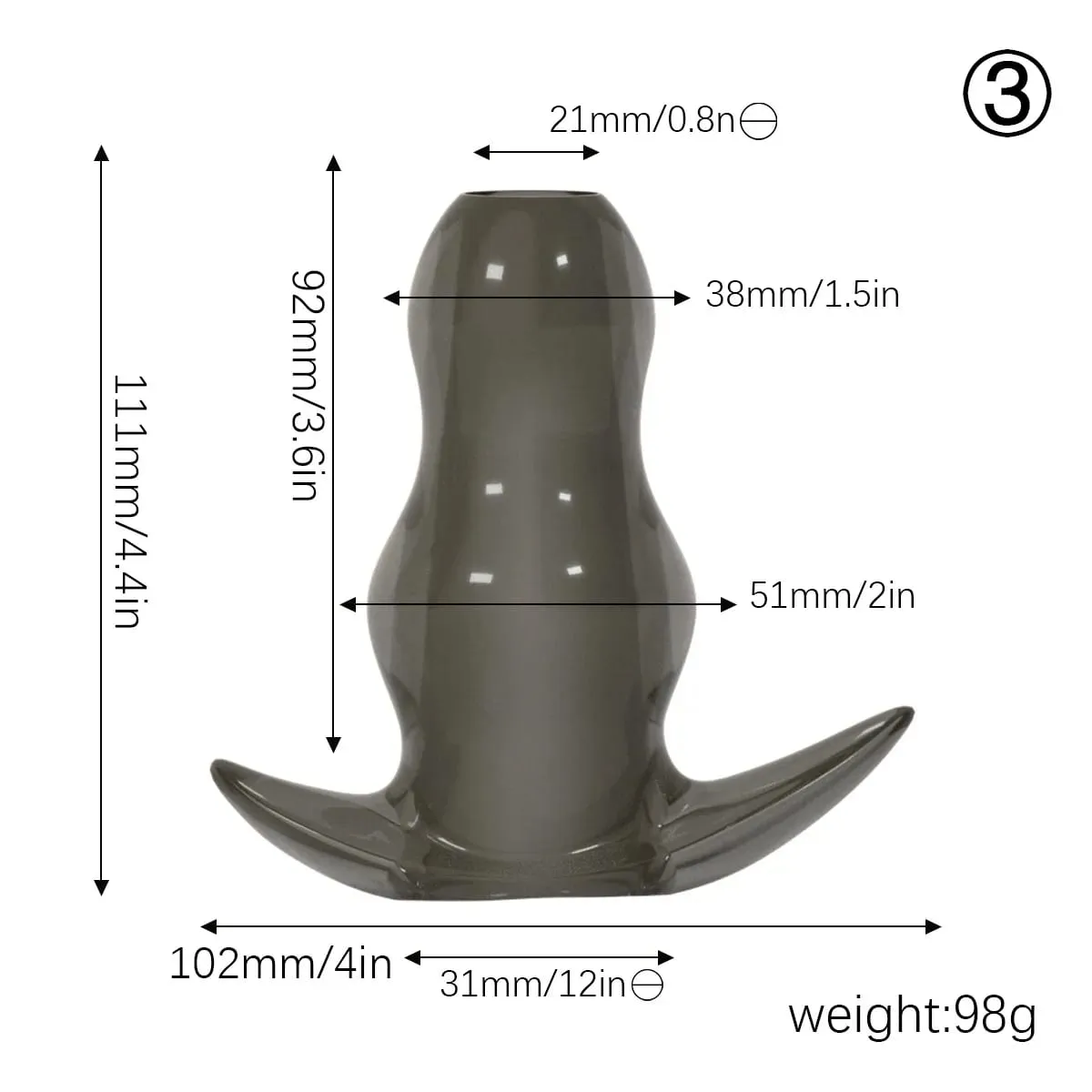 Ensemble de plug anal tunnel creux en TPE violet, bouchons d'étirement anal ouverts gradués, jouet sexuel flexible pour hommes et femmes