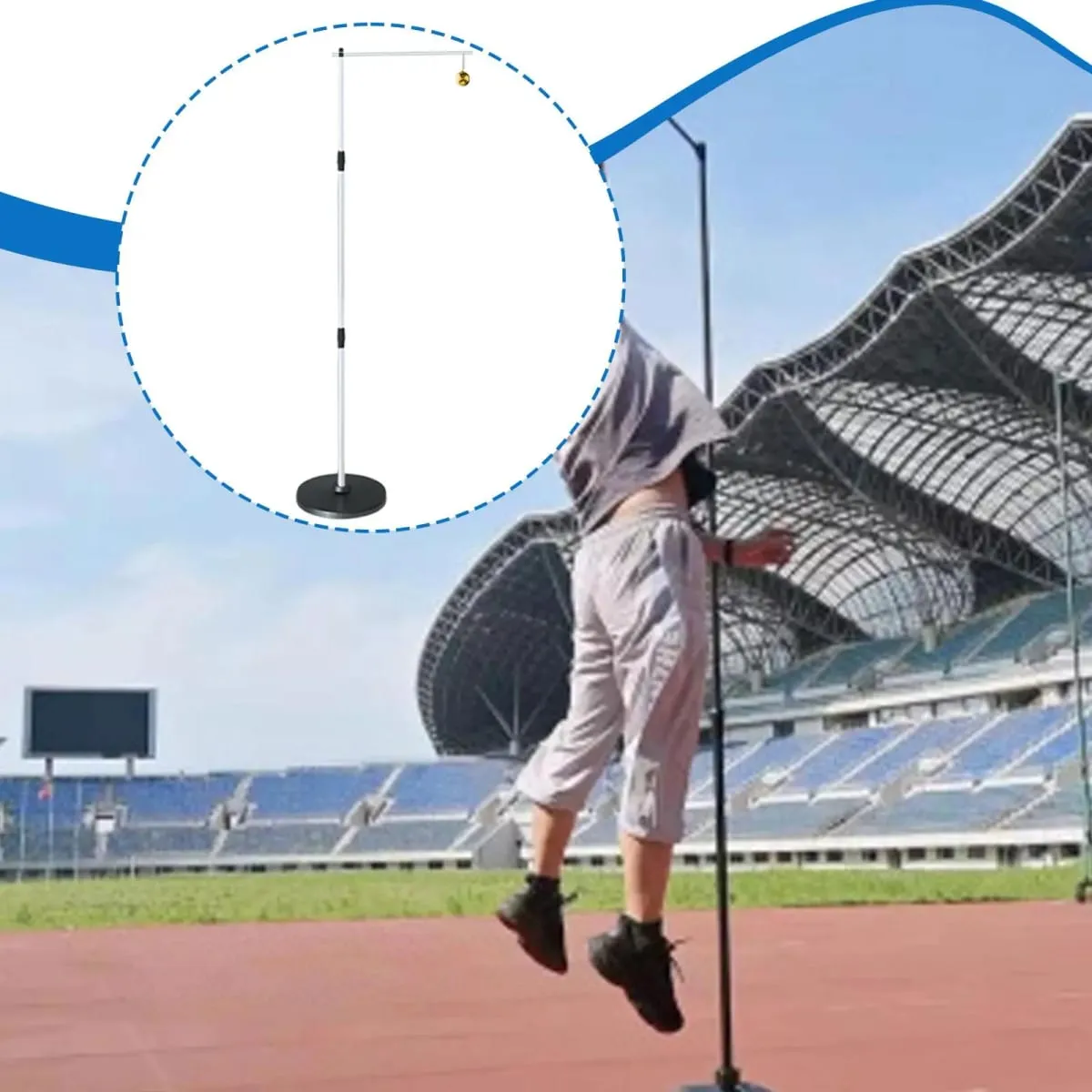 Vertical Jump Tester Floor Standing Jump Training Tool Steel Structure for Sports Schools and Home Exercise Measurement