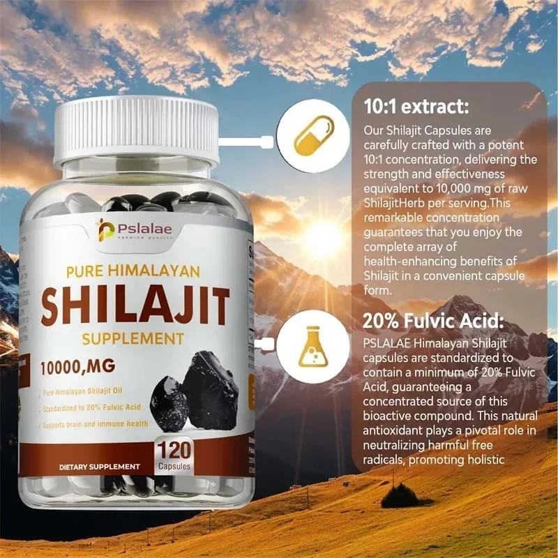 100% High Purity Shilajit Mineral Supplement - Improve Performance Relieve Stress Improve Mood Increase Male Size Non-GMO