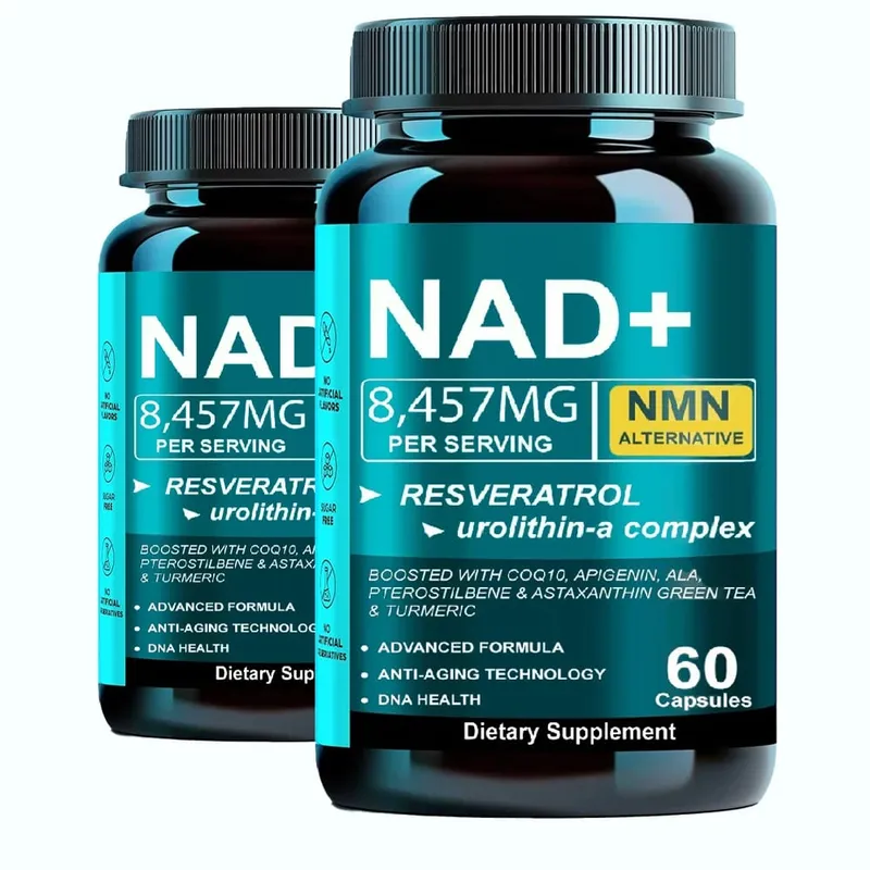 NAD Supplement 8457mg Plus for Energy Focus Skin & Anti-Aging Support - NMN Alternative Liposomal + Green Tea 60 Capsules — image 8