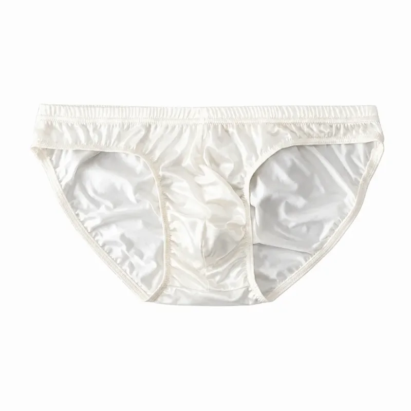 Roupa íntima masculina legal e suave, cintura baixa, bolsa com protuberância, cuecas de seda gelada, lingerie respirável, calcinha de seda de cetim, rotina diária — image 18
