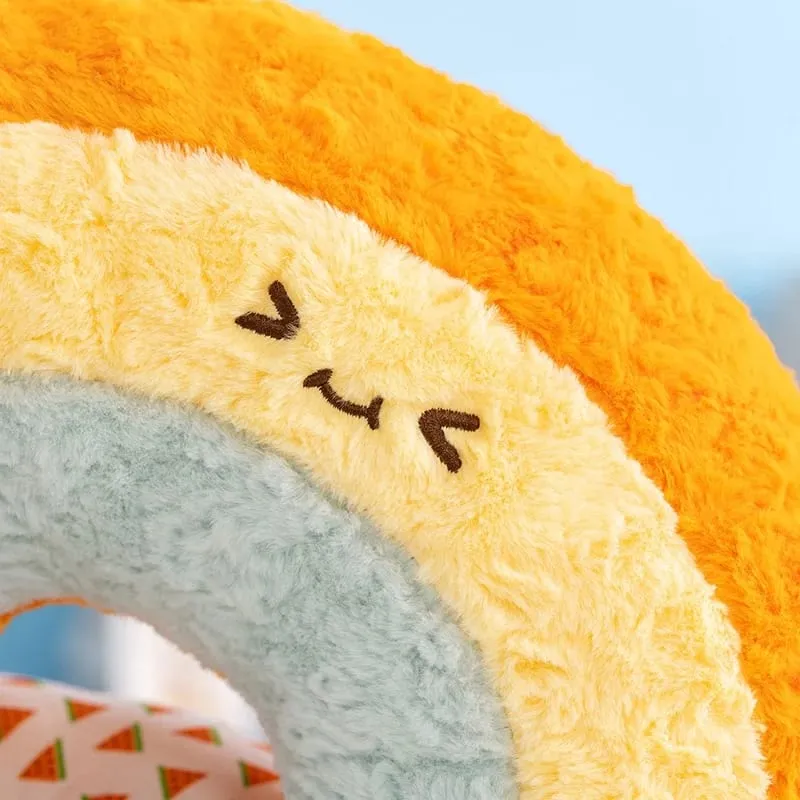 45/55CM Cloud Rainbow Plush Pillow Stuffed Soft Cartoon Weather Sofa Decor Toy Cushion for Kids Bedroom Office