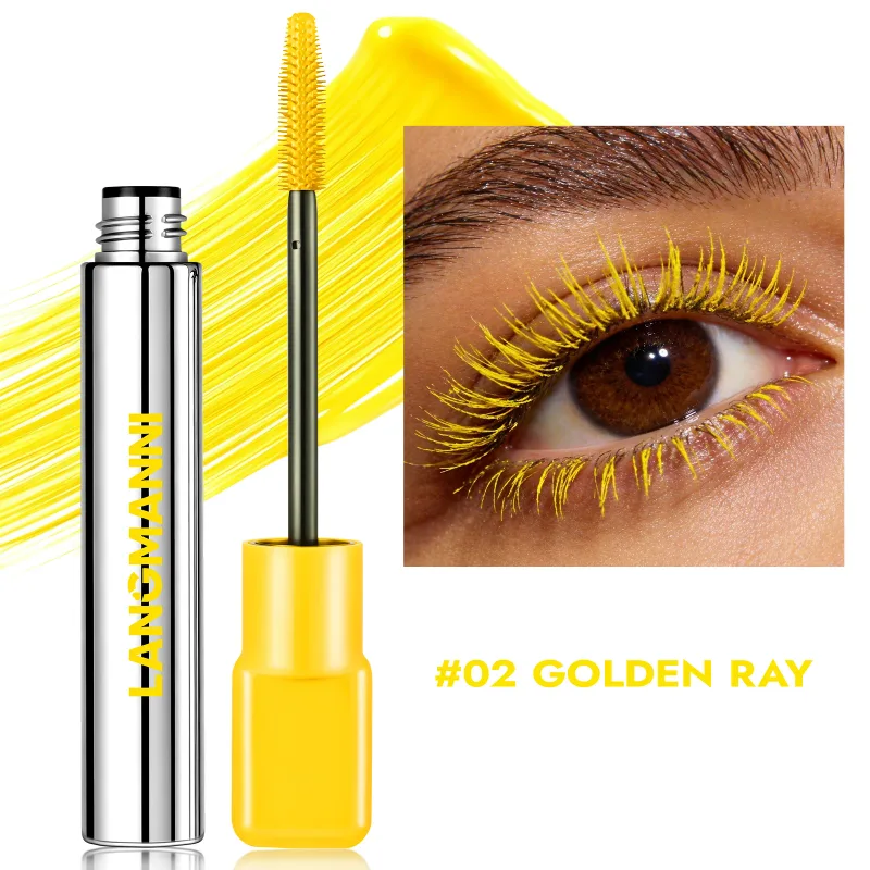 Colorful Blue Mascara Lengthens Eyelashes Extension Thick Fiber Curling Waterproof Green White Pink Black Eye Makeup Cosmetics