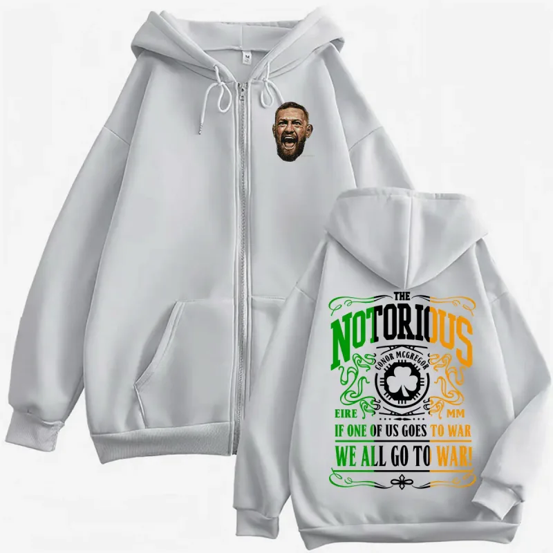 The Notorious Conor Mcgregor Zipper Hoodies Men Women Violence Aesthetic Sweatshirts Jacket Casual Fleece Zip Up Pullovers Coats — image 6
