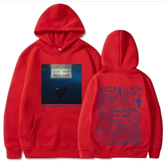 Felpa con cappuccio Hit Me Hard and Soft Tour Billie Pullover da uomo Singer Stampa grafica Felpe in pile autunno inverno per i fan
