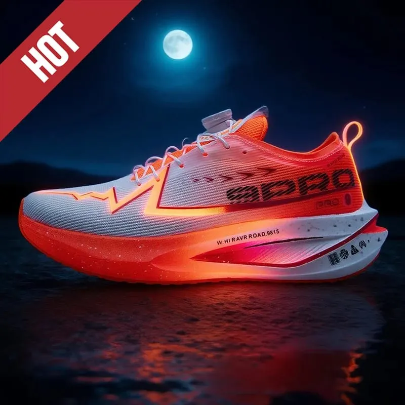 Fluorescence Running Shoes Carbon Board Marathon Men Sports Breathable Lightweight Women's Comfortable Athletic Sneakers Casual — image 5