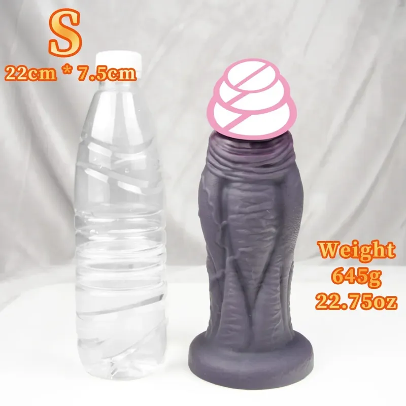 Velké měkké dildo Super měkký silikonový velký penis s přísavkou Flexibilní sexuální hračky s bodem G Pro ženy muži Lesbičky