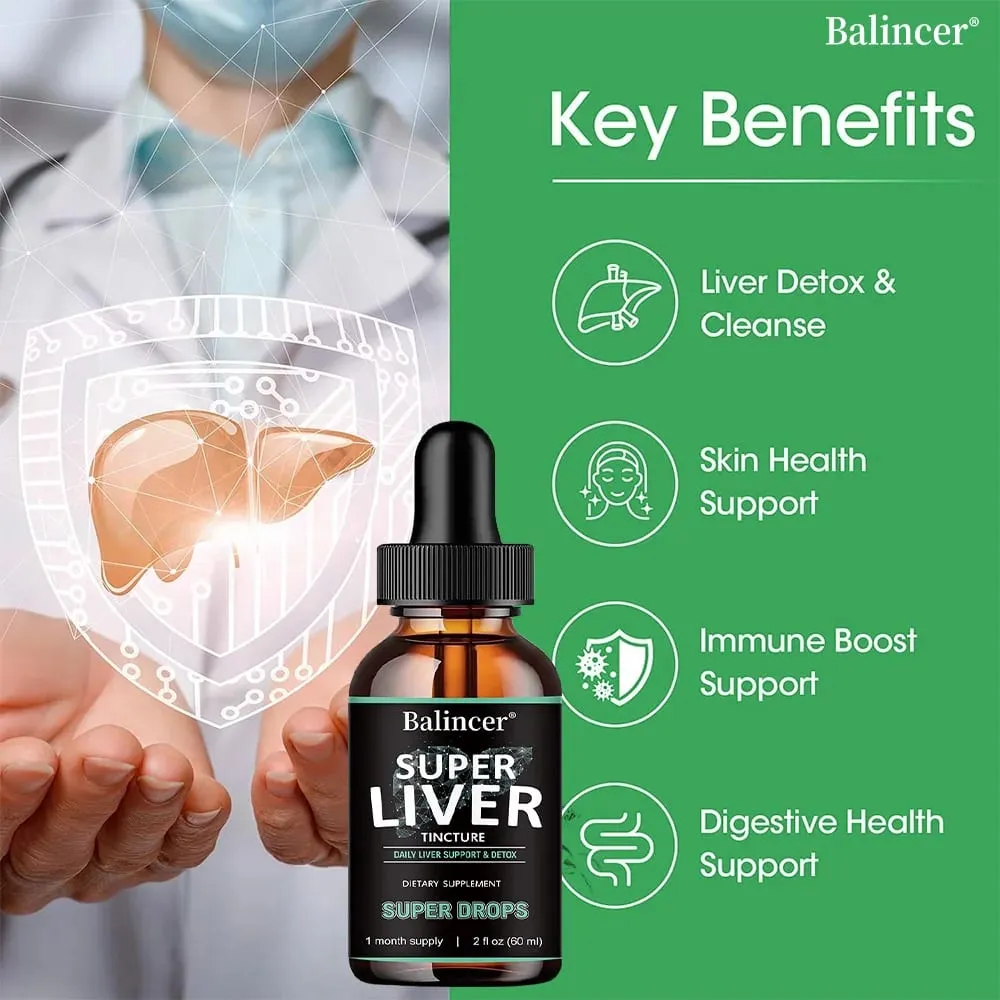 Super Liver Support with Milk Thistle - All Natural Liver Cleanse Detox & Repair Aid - Liquid Herbal Supplements