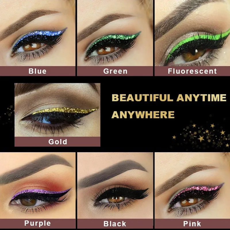2in1 Eyeshadow Eyeliner Stickers False Eyelashes Waterproof Eyelash Liner Patches Instant Cat Eye Natural Look Party Eye Makeup