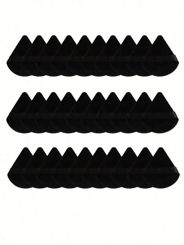 50/40/30/20/10/5 Triangular Velvet Puffs Reusable Puffs Face and Eye Makeup Puffs Foundation Make-up Powder Makeup Tools — image 9
