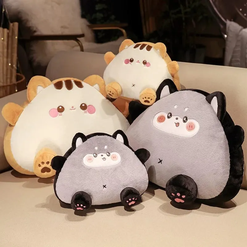 20cm Rice Ball Cat Plush Pillow Cute Onigiri Kitten Stuffed Cushion Soft Fluffy Throw Pillow Sofa Bedroom Decor Gift — image 5