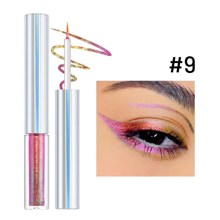 19 Colors Holographic Chameleon Liquid Eyeliner Metallic Glitter Color-Shifting Eye Liner Long Lasting Waterproof Eyes Makeup — image 15