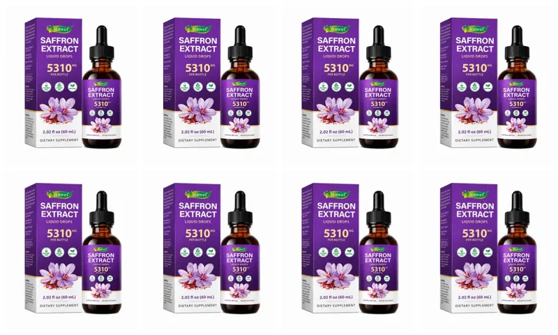 Saffron Extract Liquid Drops 117mg per Serving for Antioxidant Balanced Mood Healthy Sleep & Premenstrual Comfort Support 60ML