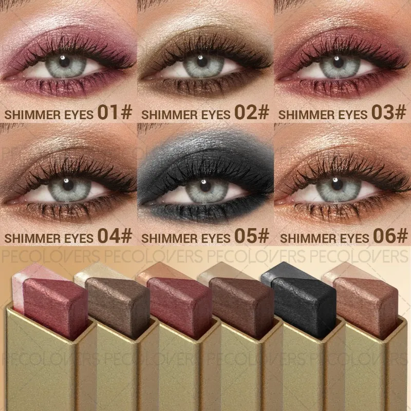 1PC Two-color Eyeshadow Stick Eye Highlighter Lazy Eyeshadow One Touch To Set High Color Development Eye Cosmetics — image 2