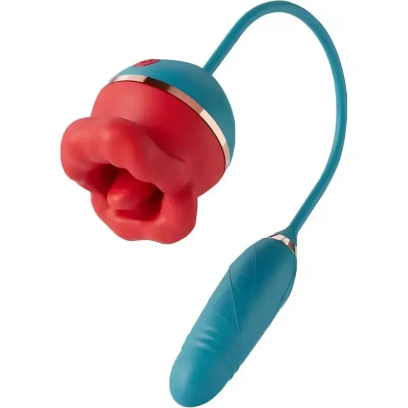 2in1 Clitoral Licking Rotating G Spot Vibrator Clit Tongue Dildo Vaginal Vibrating Stimulator Adult Sex Toys for Women — image 1