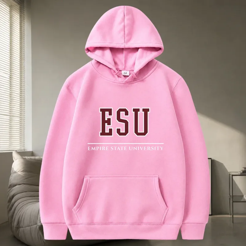 ESU Empire State University Hoodie Sweatshirt Brand New Day Merch Peter Hoodies Unisex Spring and Summer Long Sleeve