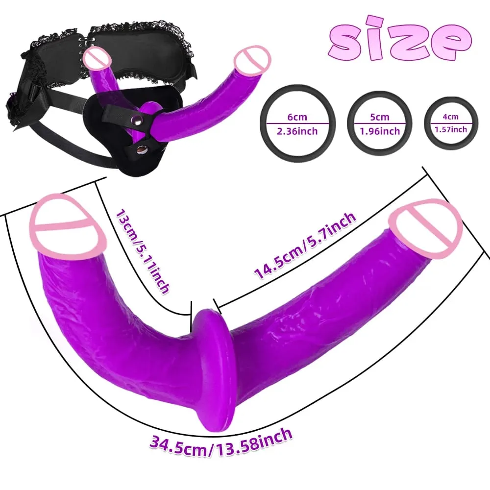 Realistic Dildo Double Headed Long Penis Double Penetration G Spot Vagina Anal Dick Designed For Lesbian Women Adult Sex Toys