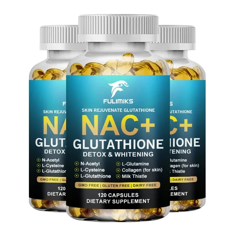 Kapsul Formula Detoks Glutathione & NAC Mendukung Perlindungan Antioksidan Fungsi Hati Mencerahkan Kulit & Keseimbangan Kekebalan Tubuh