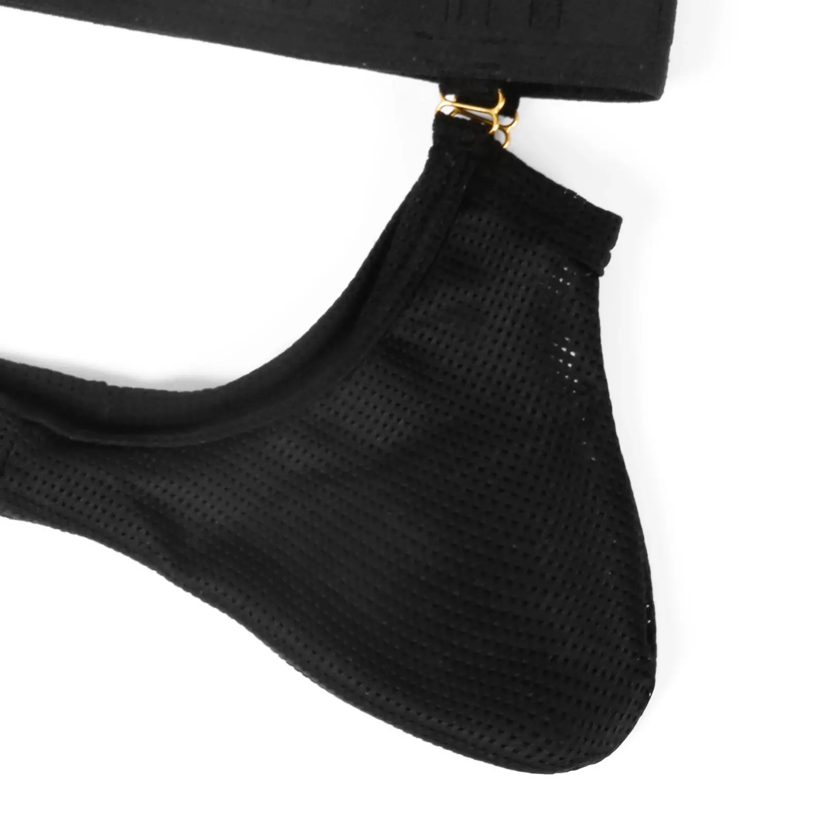 Briefs Men Underwear Hollow Pouch Mesh Underpants Man High-cut Wide Waistband Brief Metal Buckle Decor