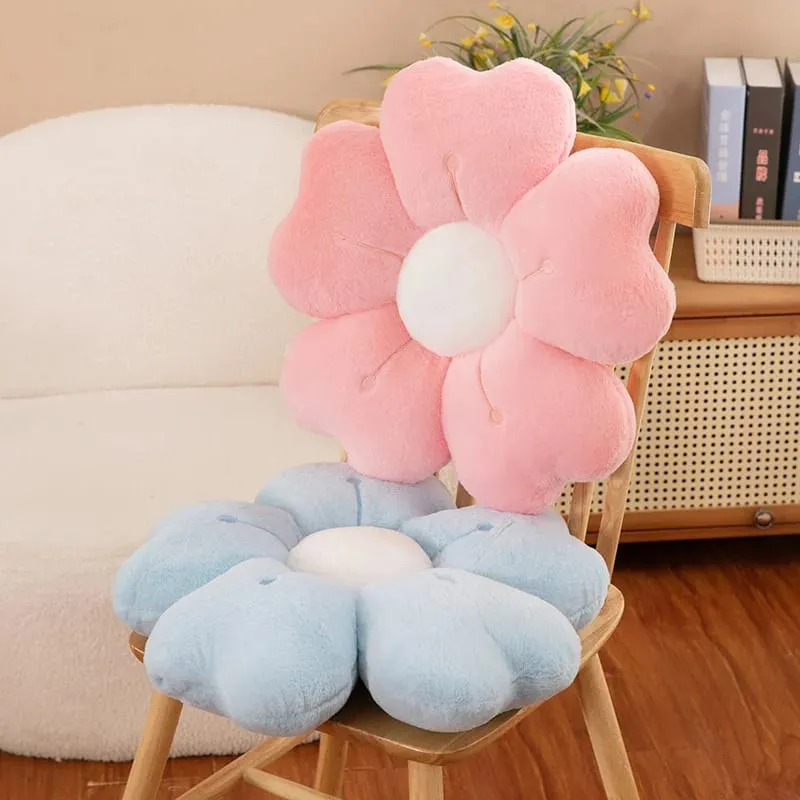 Plush Pillow Comfortable Daisy Flower Shaped - Cute Decorative Pad for Bed and Sofa Soft Polyester Fabric