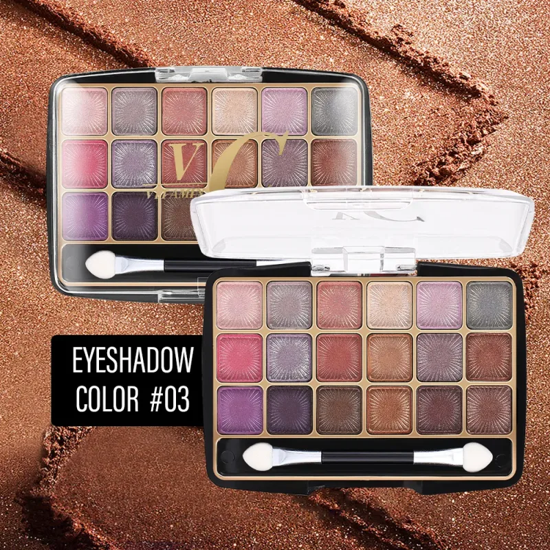 18 Colors Glitter Eyeshadow Palette Long Lasting Korean Eye Makeup Matte Shimmer Pigment Nude Eyeshadow Palette Cosmetics