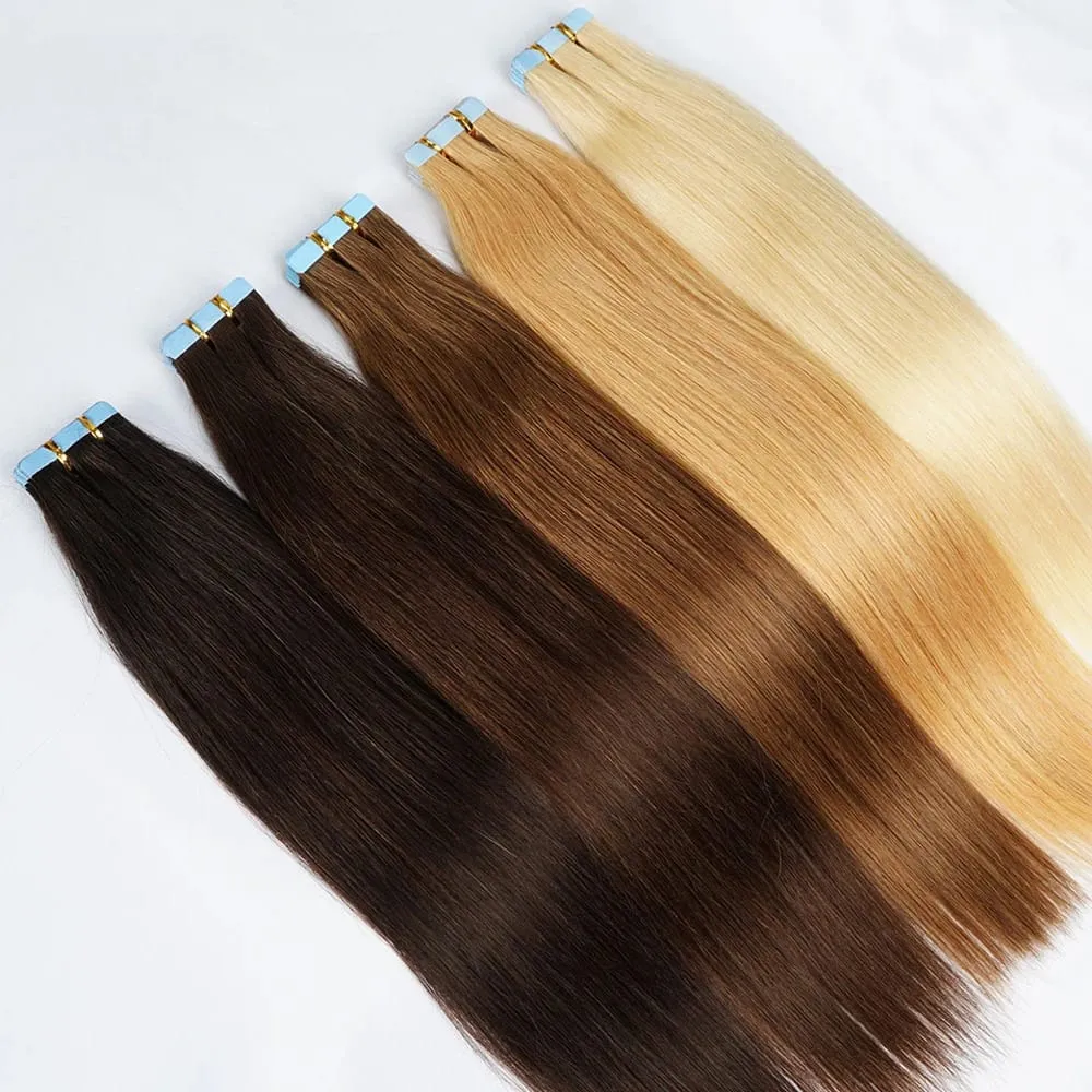 Doreen Tape in Hair extensions 100% Human Hair Material 16 to 24 inch 50g/set Natural Black Hair Extensions Real Human Hair — image 3