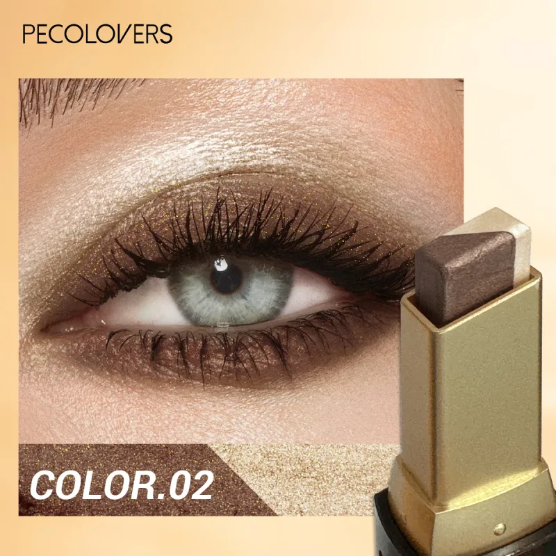 1Pc Dual-Color Eyeshadow Stick Blendable Eye Color For Daily Makeup Brown And Pink Cosmetic Eye Makeup Product — image 8