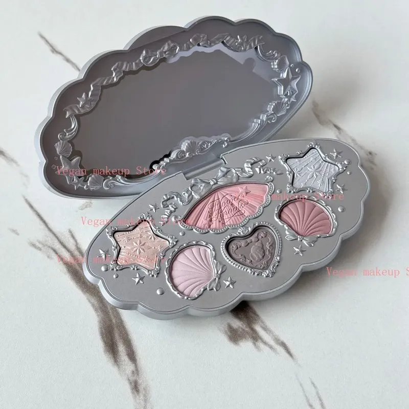 Flower Know Shell Jewelry Coffret cadeau tout-en-un ensemble de maquillage complet professionnel fard à paupières Blush poudre cuite 10 pièces Kits Flowerknows