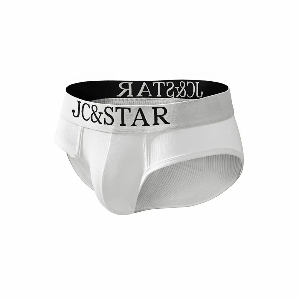 Cuecas masculinas atléticas com design de corte alto, cuecas de algodão com nervuras, conforto esportivo para homens, biquíni deslizante, tanga