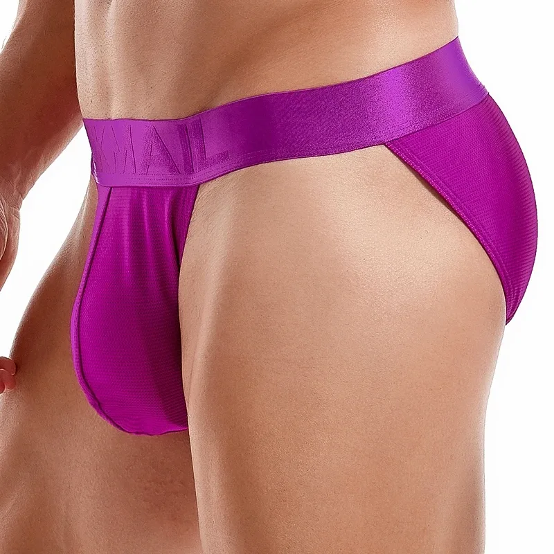 Jockmail Mans Underwear Gay Brief Nylon Mesh Sexy Low Waist Ropa Interior Hombre Letter Embroidery Sissy Panties Male Lingerie — image 14