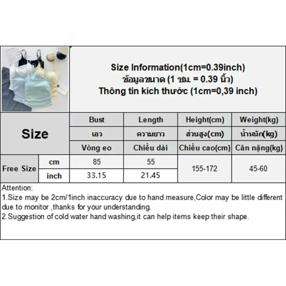 Sweet Sleeveless Suspender Vest Slim With Padded Cups Fitted Tops Underwear Short Vest Sports Activities — image 5