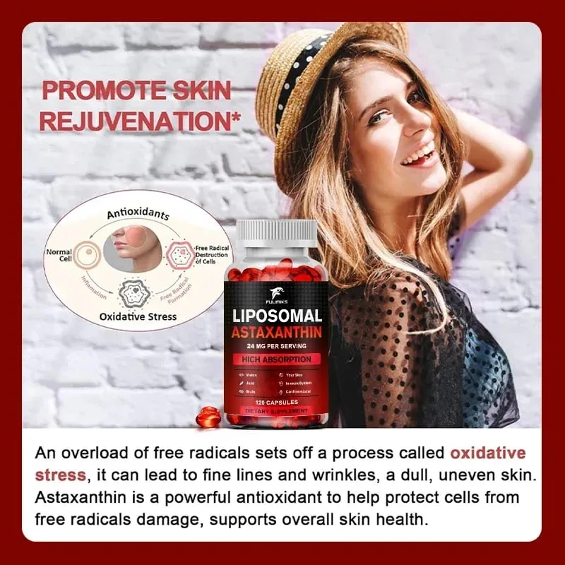 Buy 2 Get 2 Free! Premium Natural Astaxanthin 24mg Capsules - World's Strongest Antioxidant for Skin Eyes & Immune Support — image 3