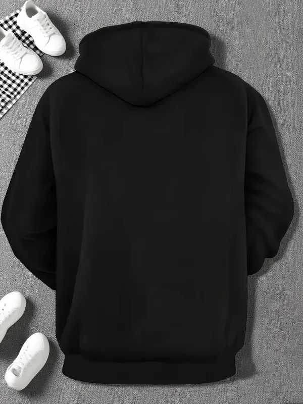 Men's Autumn Winter Halloween Hoodie Casual Pullover with Spooky Skull Print Loose Fit Festive Street-Style Top for Parties