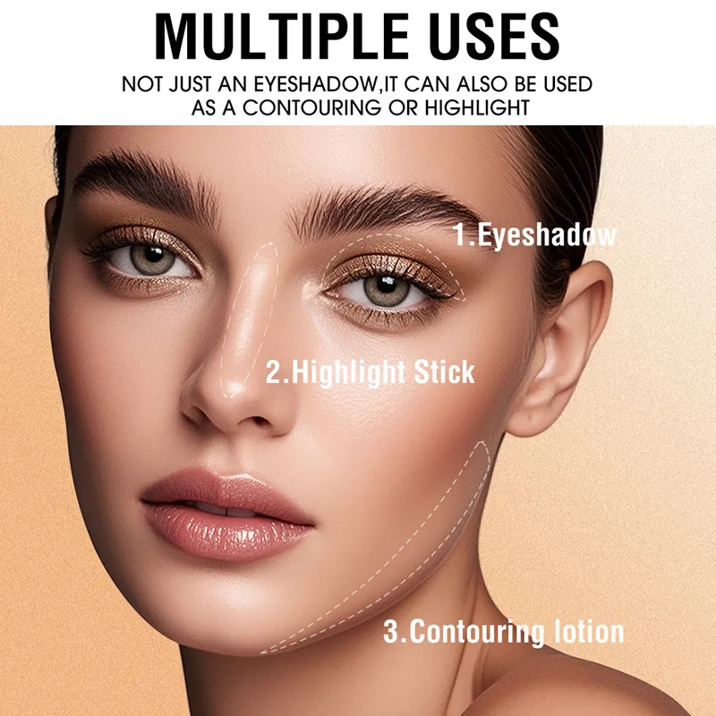 16 Colors Double Head Eyeshadow Stick Pearlescent Shimmer Brown High Waterproof Cream Eyes Shadow Pencil Long-Lasting Eye Makeup — image 4