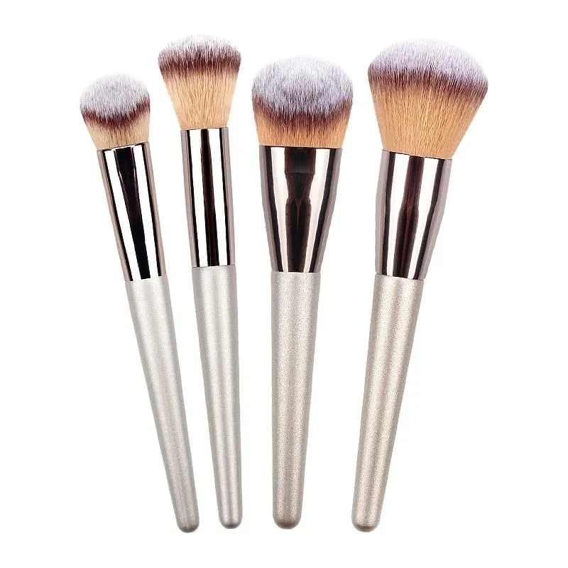 4/10/14/20PCS Champagne Gold Makeup Brush Set Foundation Powder Eyeshadow Blush Eyebrow Lip Brushes