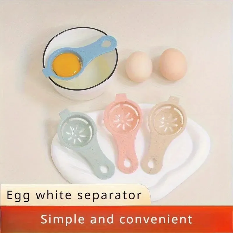 1pc Sustainable Wheat Straw Egg Separator - Easy Yolk & White Filter For Baking Kitchen Gadget — image 5
