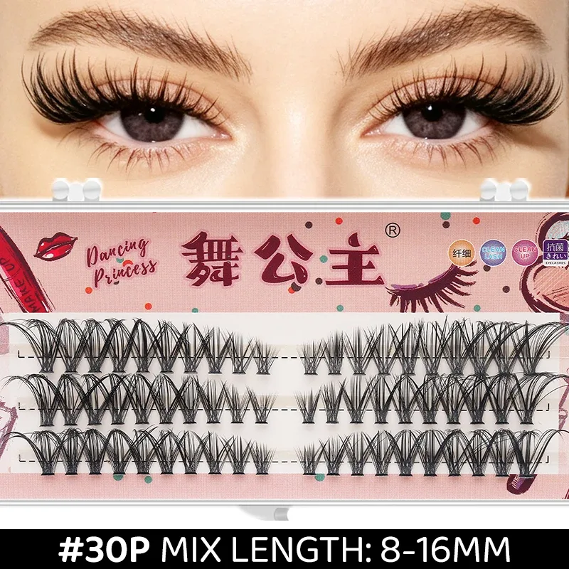 3 Rows DIY Thick Individual Cluster Lash Extensions Segmented Natural Lash Clusters Eye Style Self-graft Lashes Makeup — image 8