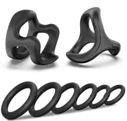 Cock Ring Reusable Silicone Penis Ring Delayed Ejaculation Penis Enlargement Dick Enlarger Semen Semen Lock Ring Sex Toy Men
