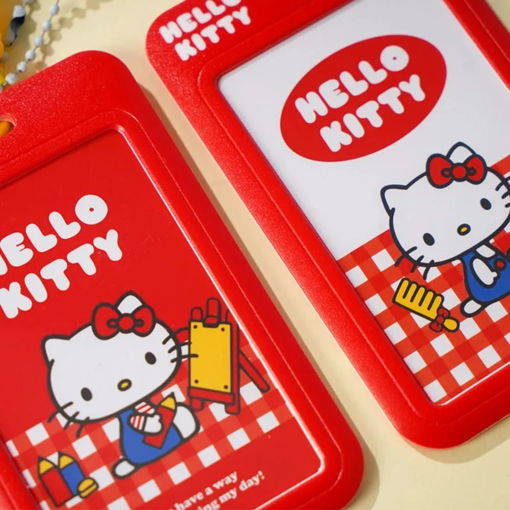 Genuine Sanrio Hello Kitty ID Card Holder Neck Strap Door Badge Holder Lanyards Keychain Work Credential Case Girls Gifts — image 4