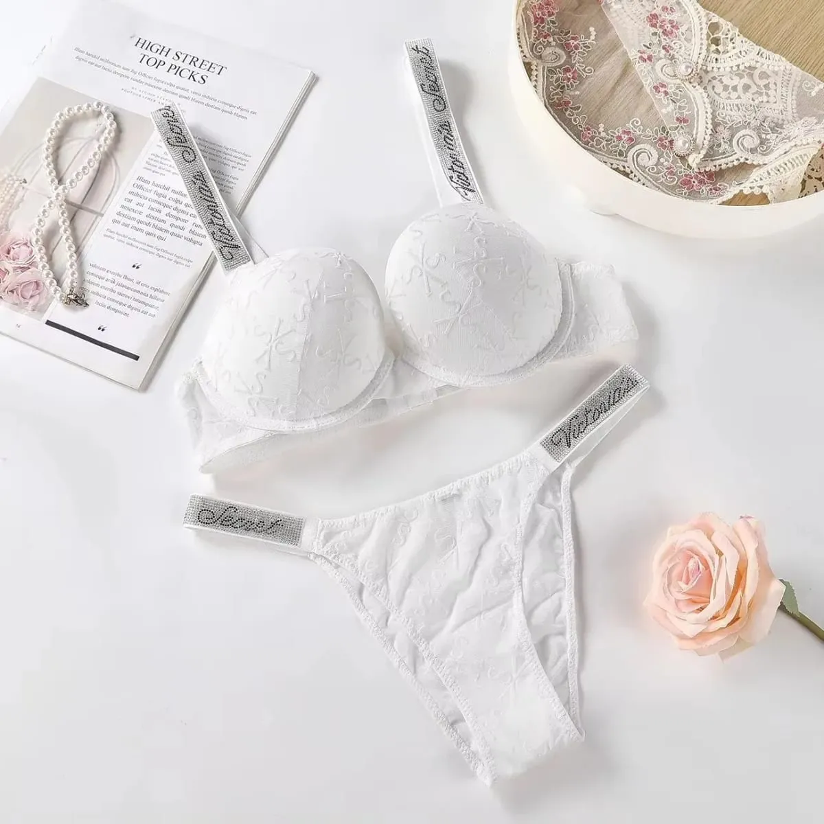 New Bra Panty Set Women Lace Push Up Bralette Seamless Comfortable Breathable Lingerie Home Wear Set Lingerie Set Underwear Set — image 5