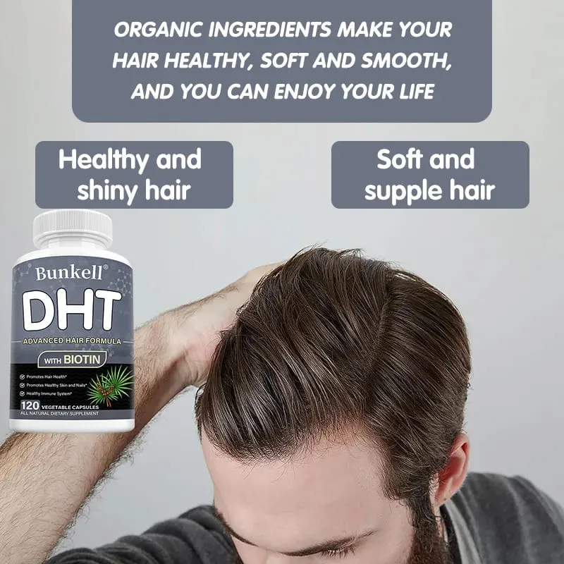 DHT Blocker Premium Hair Care Formula with Biotin Supplement Support Healthy Hair Skin and Nails Promote Immune System — image 4