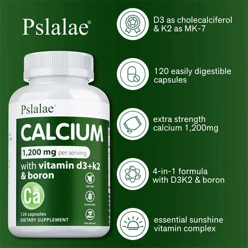 Calcium Supplement - Promotes Calcium Absorption Boosts Energy Strong Bones Supports Heart & Muscle Health Non-GMO — image 4