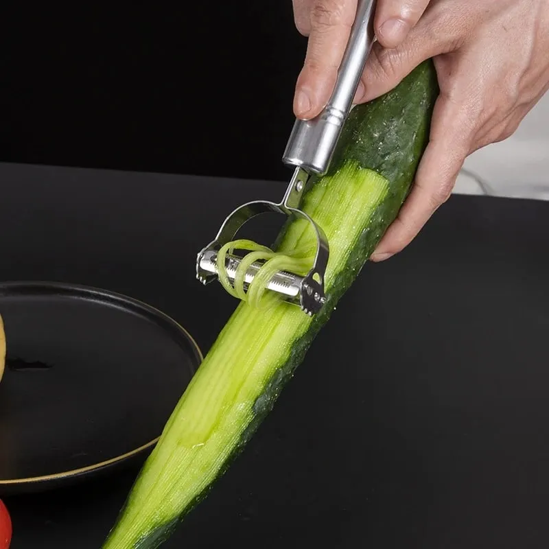 1 pakke rustfrit stålskræller Køkken multifunktionel grøntsagskære Frugt- og grøntsagsværktøj Kartoffel Gulerod Melon rivejern