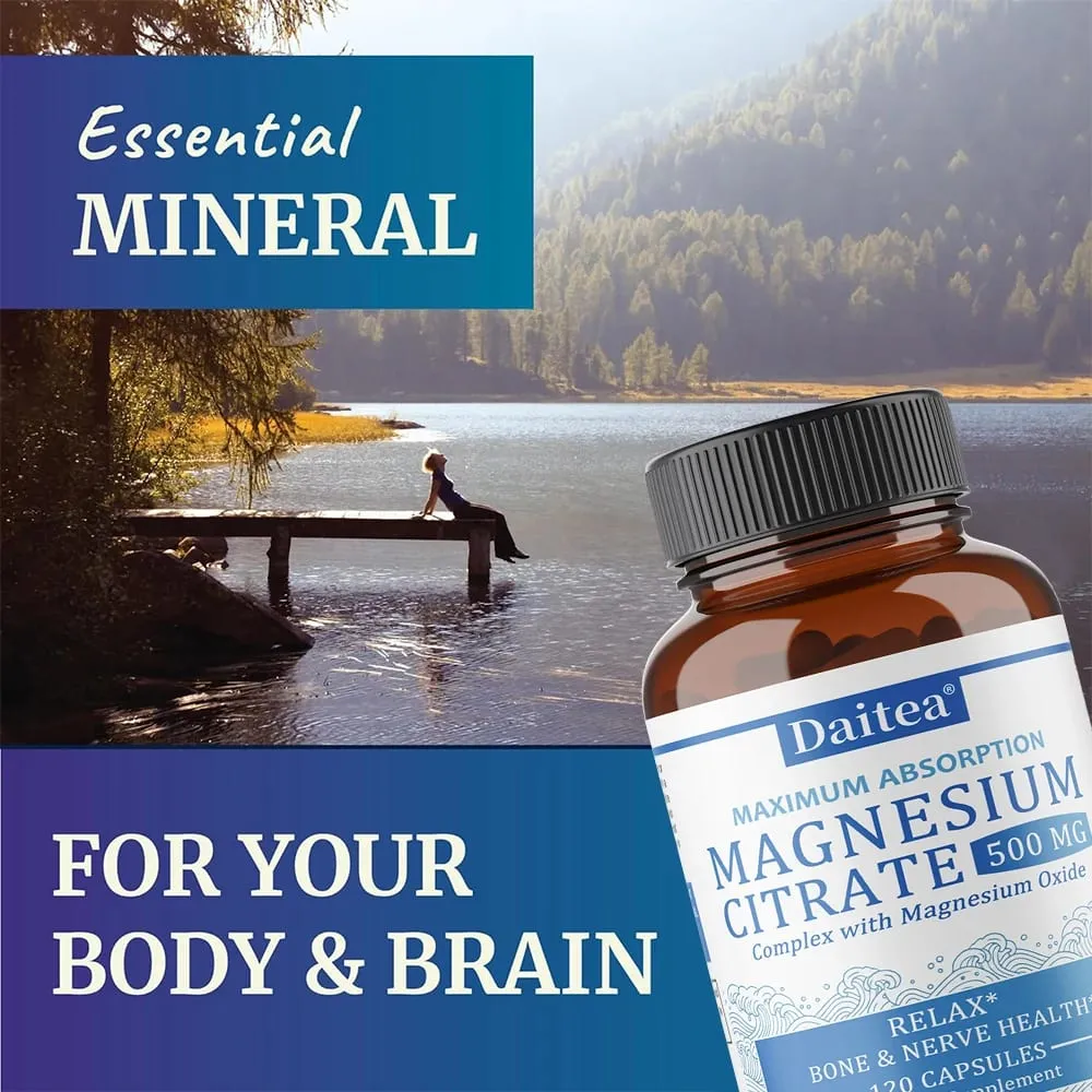 Magnesium Citrate Complex 500 MG para sa Calm Relaxation at Digestion Health Support - High Absorption Magnesium Supplement — image 2