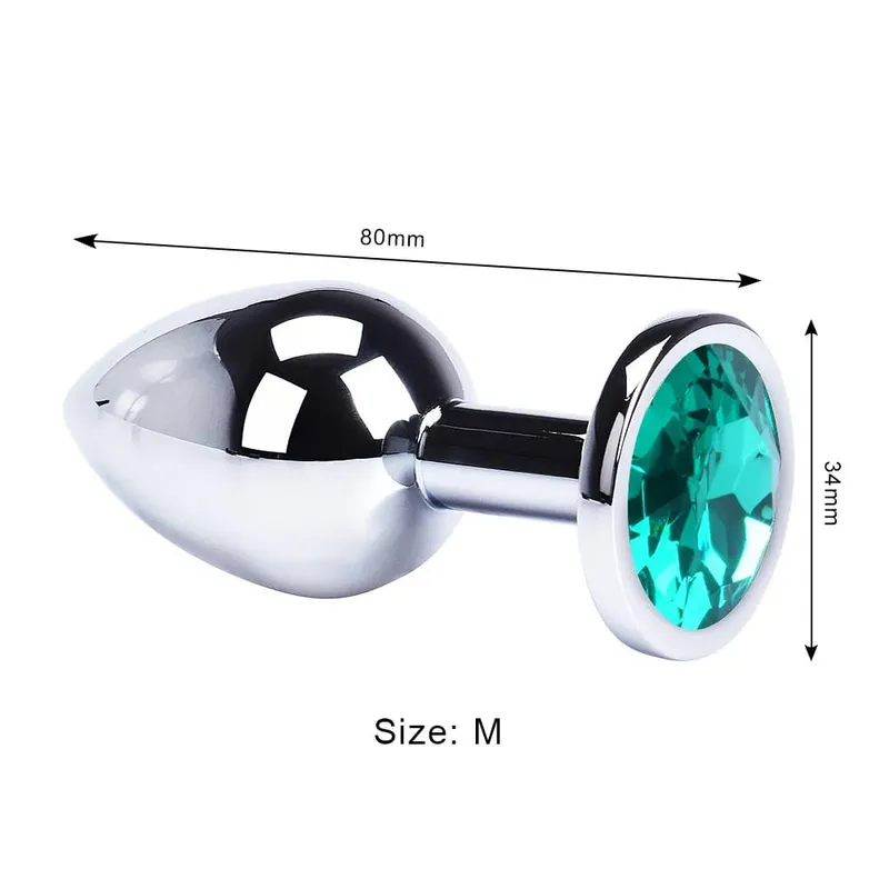 Stainless Steel Anal Plug Butt Plug With Jewelry Colorful Crystal Anus Plug Adults Sex Toys for Men Women Gay Adult Game Sex Toy — image 21