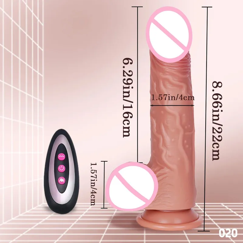 9 Vibration Modes 3 Stretching And 3 Shaking Modes Dildo Electric Female Sex Toy Silicone Dildo Telescopic Vibration Heating 18+