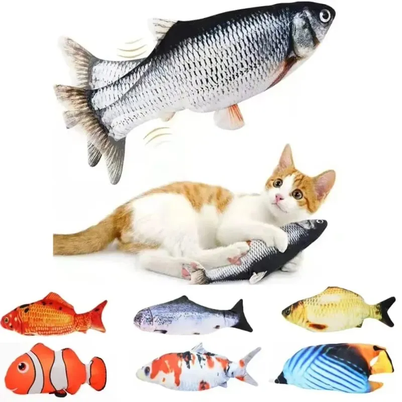 New Clownfish Throw Doll Toy Fish Plush Doll 3D Fish Shape Sleeping Pillow Gift Catnip Toy Christmas Perfect Animal Plush Pillow