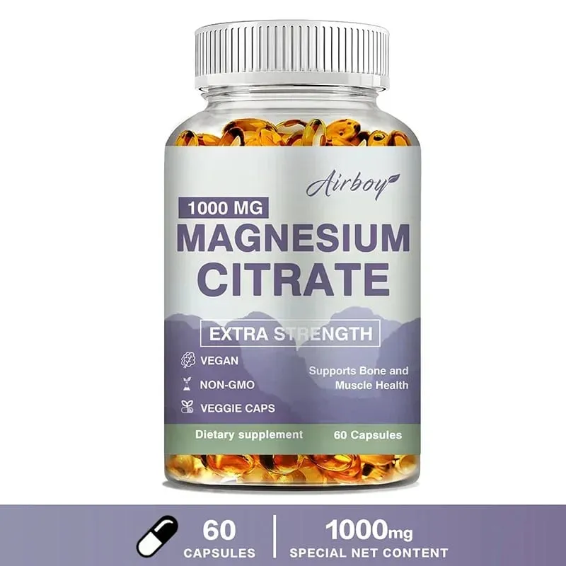 Magnesium Citrate - Supplement para sa Stress Relaxation Bone Sleep Kalusugan ng Puso Nerve Muscle at Metabolism