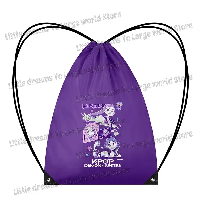 Anime Figure Drawstring Bag Portable Backpack Large Capacity Gym Sports Clothes Organizer Storage Pouch Bundle Pocket Women Gift